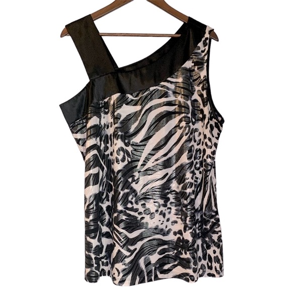 Lane Bryant Zebra Print, Unique Sparkling Top, Women 18/20W - Picture 1 of 4